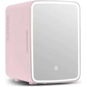 Skincare Fridge, Makeup Fridge for Bedroom, Pink