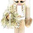 Clever Creations Brown Fur 14 Inch Traditional Wooden Nutcracker, Festive Christmas Dcor for Shelves and Tables