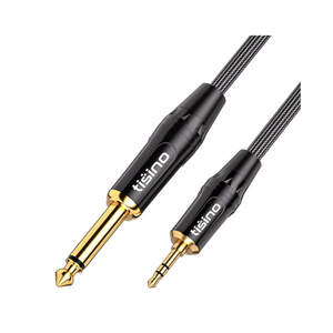 Tisino 1/4 to 1/8 Stereo Cable - 3.5mm TRS to 1/4 inch TS Mono Adapter - 3 feet