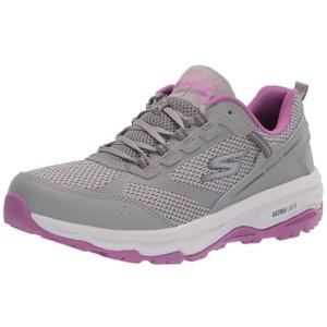 Skechers Women's GO Run Trail Altitude - Ridgeback Hiking Sneaker, Gray/Pink, 7 US