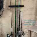 Fishing Rod Holders Vertical Rod Rack, Fishing Pole Holders for Garage, Wall, Ceiling Rod Stand, Black (1 Pair Black)