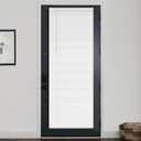 LazBlinds 1" Vinyl Mini Blinds for Doors, Cordless French Door Blinds for Privacy, Light Filtering Privacy Horizontal Shades for Front Door Patio Sidelight Glass Door, 25" W x 70" H, White