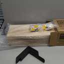 WOPITUES Wood Floating Shelves Set of 6, Shelves for Wall Decor, Farmhouse Shelf for Bedroom, Bathroom Storage Shelves, Book Shelves for Living Room - Rustic Brown (16.5 Inch)