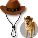 2 x Pet Custom Dog Custom Cat Custom Hoodie, Sporty Look, Funny Gift, Halloween Holiday (Cowboy Hat, One Size)