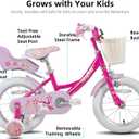 JOYSTAR Unicorn Kids Bike for Girls Ages 2-9 Years Old, 12 14 16 18 Inch Kids Bike with Training Wheels, Doll Seat, Streamers and Basket, Toddler Girl Bicycle, Multiple Colors
