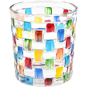 Tealight Candle Holder, Stained Glass Votive Candle Holder with Woven Pattern, Romantic Mosaic Tea Light Holder Cup for Table Centerpieces, Christmas, Birthday Party, Home Decor