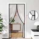 Transparent Insulated Door CurtainSkloopearg Magnetic Thermal Door Screen Auto Closer Fits Doors Up to 36" x 80", to Keep Warm in Winter Cool in Summer for Air Conditioner Room, Kitchen, Bedroom