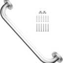 Brushed Nickel Grab Bar 16 Inch, iMomwee Stainless Steel Safety Grab Bar, Wall Mounted Balanced Support Bar for Toilet, Handicap Bathroom Safety Rail for Elderly Senior, Shower Bath Handle