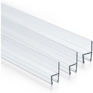 3PCS Shower Door Side Seal Strip for 3/8 Inch Glass - 27.56 Inches Long x 3, 3 Sections Segmented Shower Installation Kit, Frameless Glass Door Seal Strip