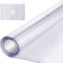 VEVOR Plastic Table Cover, 24 x 96 Inch 1.5 mm Thick Clear PVC Desk Mat Protector, Waterproof & Easy Cleaning Tablecloth, for Office, Dresser, Dining Room, Night Stand (96" x 24" (Oblong))
