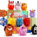 ChildFun 12 PCS Party Favors for Kids, Silicone Animal Pop Fidget Toys with Suction, Birthday Gifts for Boy Girls, Treasure Box Toys, Goodie Bag Stuffers, Prizes for Kids, Pinata Stuffers