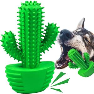 Dog Chew Toys Dog Toothbrush Stick Teeth Cleaning Brush Dental for Medium Large Dog, Puppy Christmas Easter Birthday Gifts, Outdoor Squeaky Toys for Aggressive Chewers Interactive Tough Toys (Green)