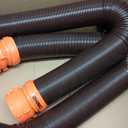 Camco RhinoFLEX 20-Ft RV Sewer Hose Kit - Features Clear Elbow Fitting w/Removable 4-in-1 Adapter - Connects to 3 Slip or 3/3.5/4 NPT Threaded Sewer Connection (39742)