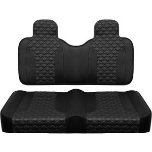 Golf Cart Seat for EZGO TXT 1994-2013 & RXV 2008+, EZGO TXT/RXV Ftont Seat Cushion Assembly, Factory Style Seat Bottom Cushion & Seat Back Cushion, Golf Cart Seat Replacement Kit, 2 Piece Set