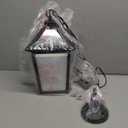 zeyu 15.4 Inch Outdoor Hanging Light, Medium Exterior Pendant Porch Light for House Garden, Die-Cast Aluminum with Seeded Glass, Black Finish, ZX58MH BK (Large)