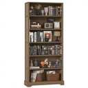 TVU 6-Tier Wooden Bookshelf, 77.2" Tall Farmhouse Style Open Bookcase, 31.5" W Standing Book Shelf with Storage, Suitable for Study, Living Room, Office, Teak