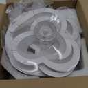 27" Smart Ceiling Fan with Lights and Remote, Modern Flush Mount Enclosed Ceiling Fan, Low Profile Dimmable Indoor Ceiling Fan Light for Bedroom Living Room Kitchen Kids Room Patio - White