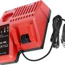 URUN Replacement for Milwaukee Electric Tools Corp 48-59-1810 Vehicle or M-12 M-18 Car Charger,for Milwaukee 48-11-2420 48-11-1815 48-11-1840 48-11-1841 48-11-1850 12V 18V XC Lithium-ion Battery
