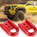 Timtin 2 Pcs Tow Hooks Compatible with Tacoma 2024-2026, Red Front Car Tow Hooks Compatible with 4runner 2025-2026 Accessories