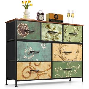 7-Drawer Dresser for Bedroom, Anti-Tip Wide Storage Organizer Fabric