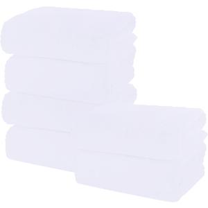 MOONQUEEN 6 Pack Premium Bath Towel Set - Quick Drying - Microfiber Coral Velvet Highly Absorbent Towels - Multipurpose Use as Bath Fitness, Bathroom, Shower, Sports, Yoga Towel (White)