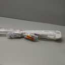 Reinforced 42 Extra Tall Retractable Dog Gate for Doorways 60 Wide Mesh Baby Gate, Tall Baby Gates for Stairs with Rods to Prevent Crawling Through Retractable Pet Gate Indoor Outdoor, White