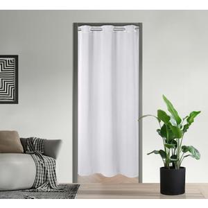 PI Blackout Room Divider Curtains, Thermal Insulated Privacy Doorway Treatment for Front Door/Sliding Door/Closet/Patio (White, W34XL80)