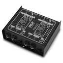 PYLE-PRO Premium Direct Injection Audio Box - Passive DI Unit Hum Eliminator w/ Input Attenuator to Connect Guitar & Bass - 1/4 Inch Impedance Transformer Connector to Balanced & Unbalanced XLR-PDC22 , Black