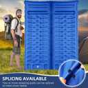 GLMNES Sleeping Pad, Ultralight Thicken Inflatable Sleeping Pad for Camping, Built-in Pump, Great for Camping, Hiking, Carry Bag, Repair Kit, Compact & Lightweight Air Mattress(Blue)