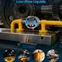 1/4" NPT Digital Gear Flow Meter, 0.5% Accuracy, 0.0265.28 GPM, for Low-Flow, High-Viscosity Liquids, Compatible with Motor Oil, Lubricants, Antifreeze & Hydraulic Systems