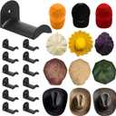 12 Pcs Cowboy Hat Rack for Wall, Hat Holder with Strong Adhesive Screws Bolts, Cowboy Hat Hook Hold up to 12 Hats, Hat Hanger for Baseball Caps Keys Accessories, Western Hat Hook Room Decor