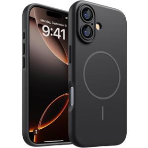 Magnetic for Phone 17 Case, [Opaque Matte] [Full Camera Protection] Protective Case for Phone 17 - Black