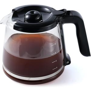 12-Cup Replacement Glass Carafe, Compatible with Mr. Coffee (#RF, LM, PC and SC Series - Black Handle)