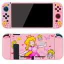TIKOdirect Protective Case for Switch, Soft Full Skin Protective Cover with Pretty Cute Pattern, Silicone Slim Shockproof Back and Grip Case Only for Switch 2017, Princess