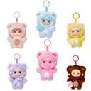 Yooki Cute Plush Pendant Blind Box,Random Vinyl Dolls Surprise Birthday Gifts,Single Mystery Box-Take A Bite of Bear Series