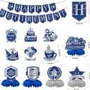 2 x 12Pcs Retirement Party Decorations for Men Women Blue Silver Happy Retirement Banner Honeycomb Centerpiece Swirls Party Supplies Retired Farewell Party Set Work Graduation Party Decorations