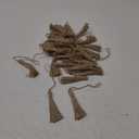 Ysleen 40 Pieces Natural Jute Tassels for Crafts Small Tassels Bulk for Christmas Jute Rope DIY Wood Beads Bookmark Garland Projects Decorations Wedding Party Gift Tags Crafts