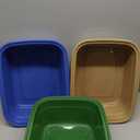 Ramddy 12 Quart Plastic Dishpan/Basin, 14" x 11" x 5.12", Set of 3