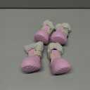 Dog Shoes for Small Medium Large Dogs, Removable Fleece Liner & Adjustable Straps, Waterproof Anti-Slip Paw Protectors, Dog Snow Boots for Winter Snow & Indoor Hard Floors (Pink, 5)