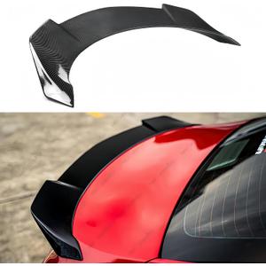 WheelX Rear Trunk Spoiler Compatible with 2018-2024 Toyota Camry SE XSE L LE XLE Hybrid, V2 Style Fits for 18-24 Sedan, High Kick Spoiler Wing Lip (Carbon Fiber Pattern)