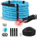 OEBLD Heated Water Hose for Rv (50ft L x 5/8"ID) 4.0 Upgraded Function with Energy Saving Thermostat to Keep Drinking Water Running in down to -45, Designed for Campers,with Storage Bag, Anti-Freeze