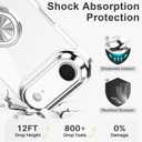 Tnarru Designed for iPhone Air Case with Stand [Magnetic Ring Holder Kickstand] Soft TPU Bumper Non-Yellowing Anti-Scratch Lightweight Slim for iPhone Air Case Silver and Clear (iPhone Air [6.5 Inch])