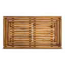 StrongTek Large Teak Bath Mat, 35.4" x 20" Solid Wood Shower Mat with Slatted Design, Pre-Oiled & Water-Resistant, Non-Slip Mat for Bathroom, Spa, and Outdoor Use