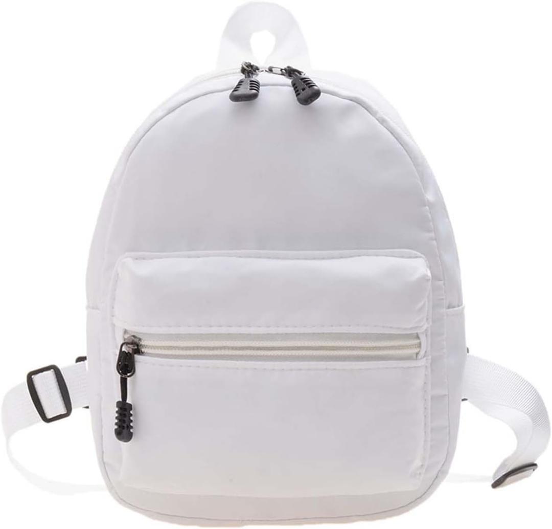 Small Backpack for Women and Girls, Mini Backpack Purse Stylish Lightweight Backpacks Casual Womens Backpacks with 2 Pockets (White)