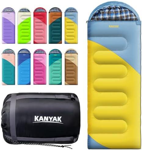 Camping Sleeping Bag, 32℉ Sleeping Bags for Adults Kids Teens Cold Weather Warm Sleeping Bag Winter for 3-4 Season Camping, Camping Gear Equipment, Traveling, and Outdoors Purple L