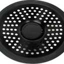 ShowerShroom Ultra Matte Black Hair Catcher, Stainless Steel Drain Protector, Fits All Shower Drains