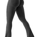 YEOREO Boost Mini Flare Leggings Womens Workout Booty Lifting Leggings Hidden Scrunch Seamless Lilliean Yoga Pants (Gray, Medium)