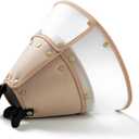 Soft Dog Cone Collar for Large, Medium & Small Dogs - After Surgery, Adjustable Pet Recovery E-Collar, Tan Medium