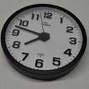WallarGe Night Light Wall Clock for Bedroom - Silent Lighted up Wall Clock Glow in The Dark, Battery Operated for Living Room/Kitchen, Easy to Read Large Digital Display, 12 Inch (Black)