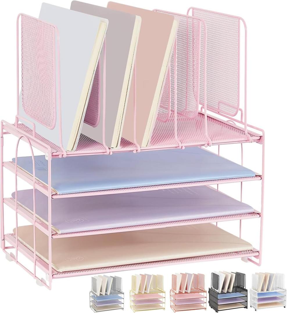 LEKETREE Desk Organizers and Accessories, 3-Tier Paper Organizer